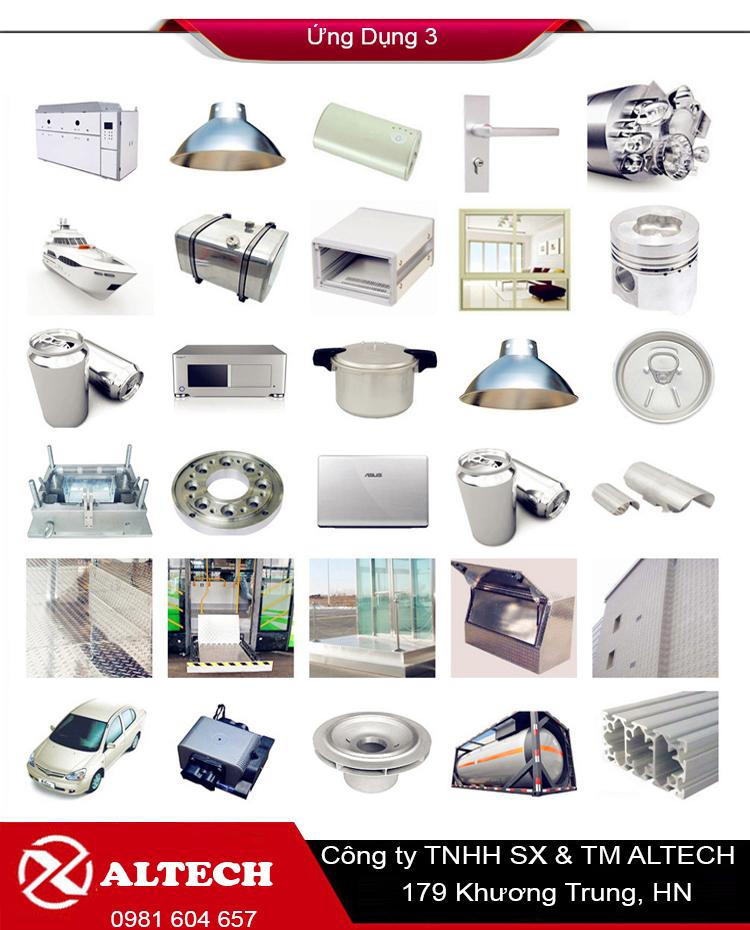 Nhôm cuộn với các ứng dụng